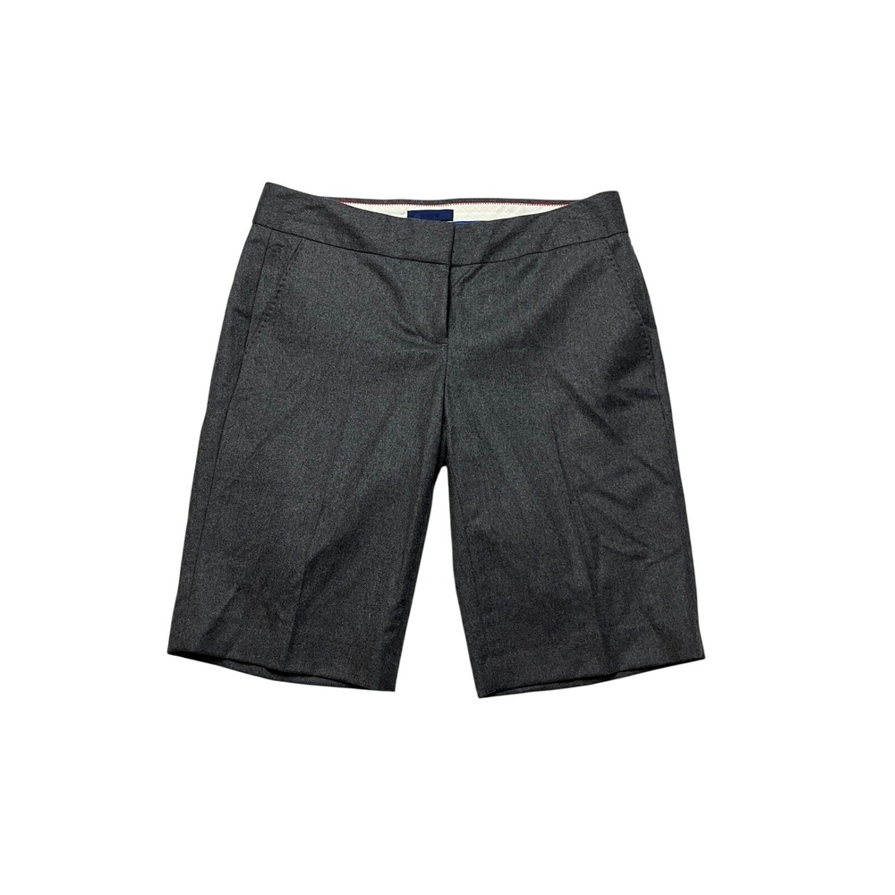 J.Crew Shorts Womens 2 Gray City Fit Bermuda Wool Blend Career Professional 5054